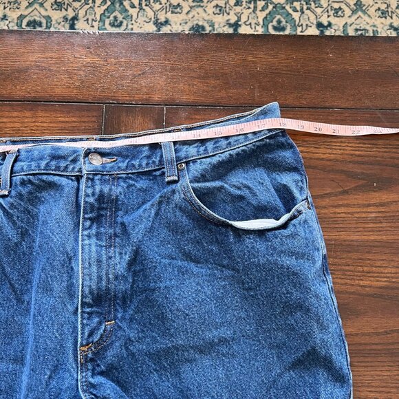 L.L. Bean Relaxed Fit Jeans Medium Wash 38 X 34 Men's Denim Straight Leg Dad - Picture 6 of 8